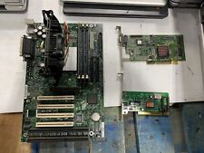Vintage Intel SE440BX-2 Slot 1 Motherboard Combo (CPU/RAM/Video/Ethernet) - READ picture