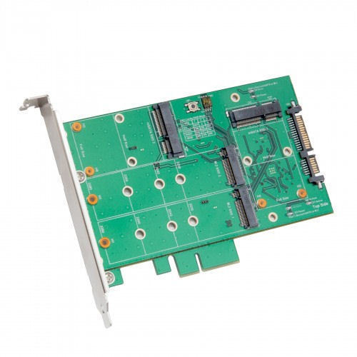 SYBA 3.5inch SATA III to m.2/mSATA SSD RAID Controller Card ( SY-ADA40103)