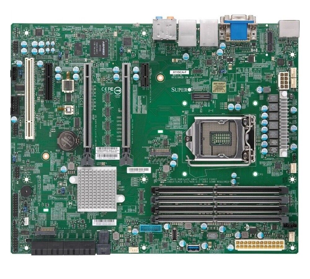 Supermicro X11SCA-F Workstation Motherboard Single Socket LGA1151 Intel C246