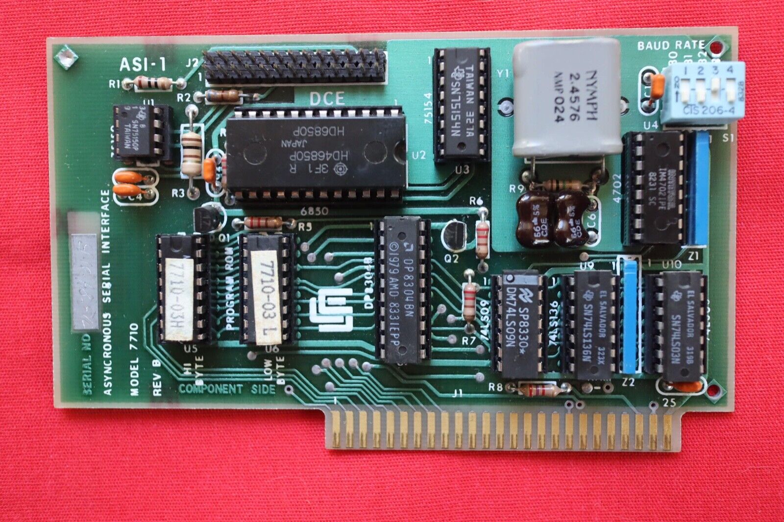 VINTAGE ASYNCRONOUS SERIAL INTERFACE CARD FOR APPLE II COMPUTERS