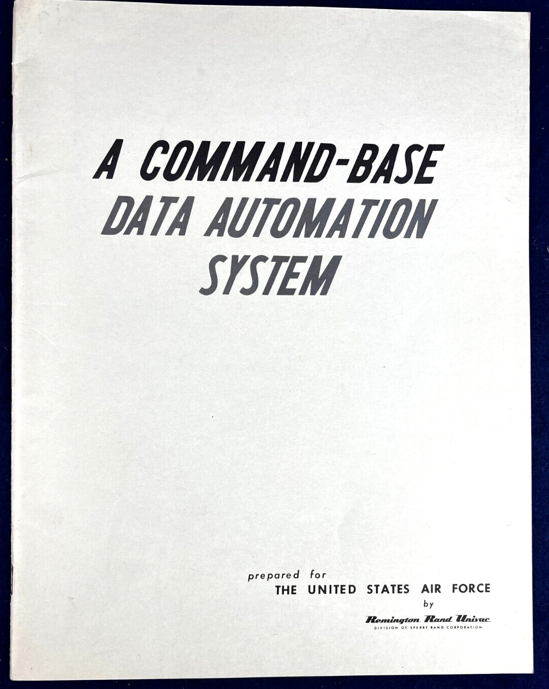 1958 US Air Force UNIVAC Data Automation System Computer Vintage Book Brochure