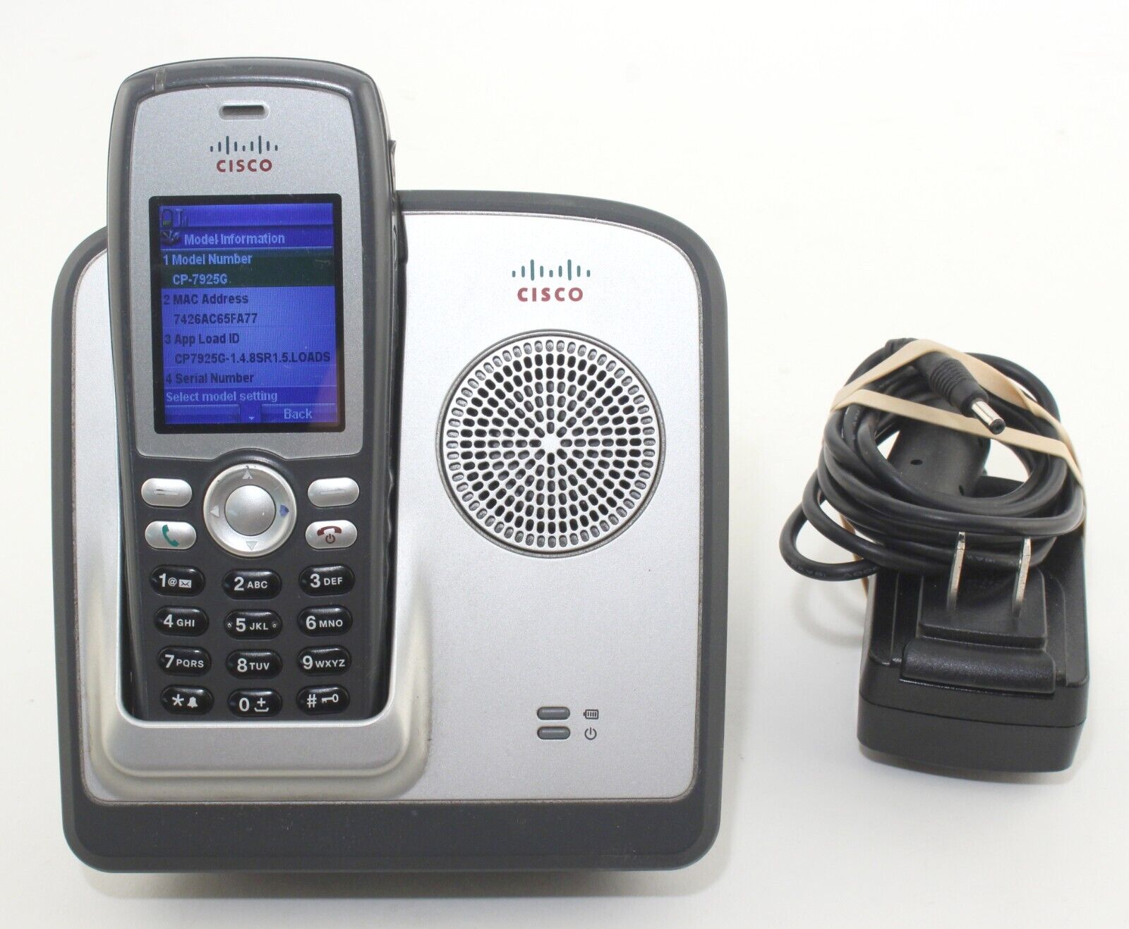 CISCO CP-7925G VoIP Wireless Phone w/ Base; 6141471