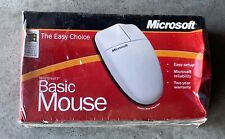 MICROSOFT Basic Mouse 1.0 PS/2 Windows 98 2000 Computer Wired New SEALED Vintage picture