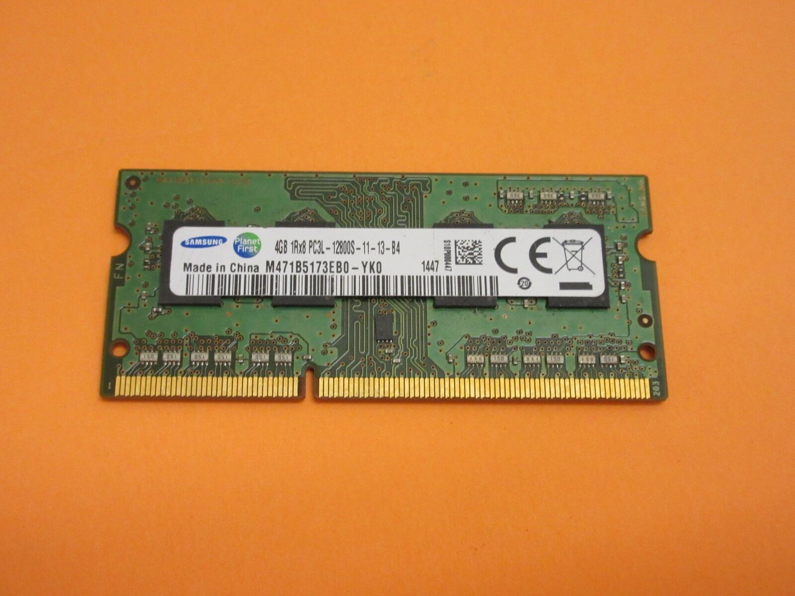 Samsung 4GB (1-Stick) PC3L-12800 DDR3 1600 Laptop SODIMM Memory M471B5173EB0-YK0