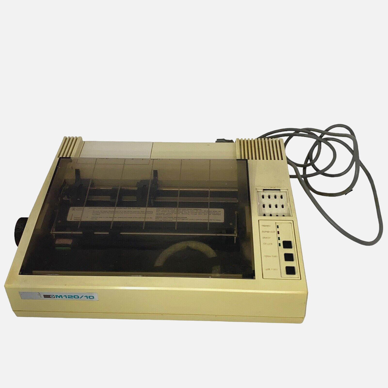 Vtg Blue Chip Co Dot Matrix Printer Model M120/10 For Parts Untested Turns On