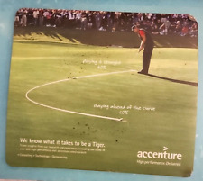Vintage Tiger Woods Accenture Mouse Pad Computer Golf Father's Day picture