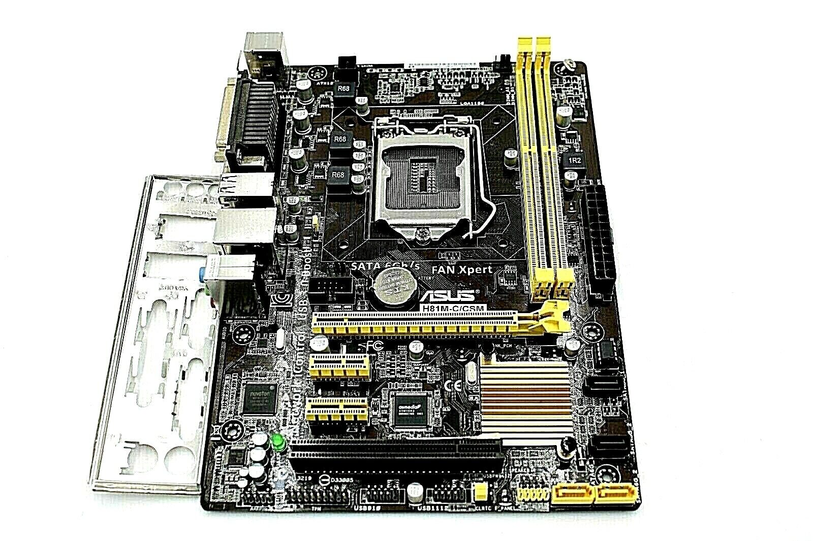 ASUS H81M-C/CSM Desktop Motherboard LGA 1150 DDR3 Micro ATX USB 3.0 I/O Shield
