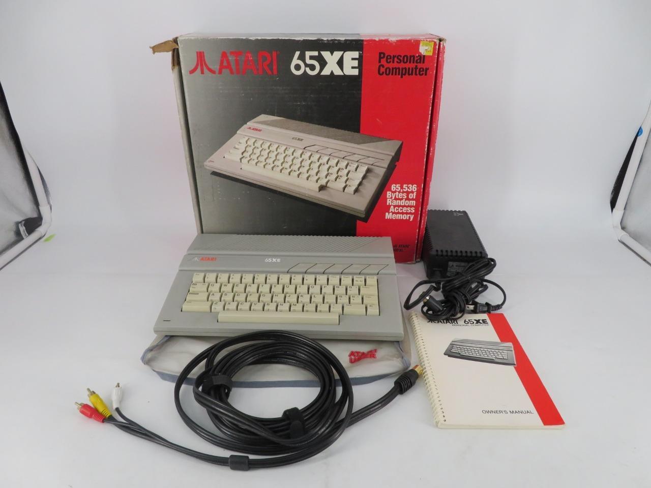 Vintage Atari 65XE Personal Computer System Bundle in BOX - TESTED & WORKS