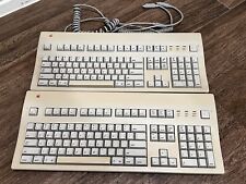 Lot of 2 Vintage Apple Extended Keyboard II M3501 Cream ALPS w/ Cables picture