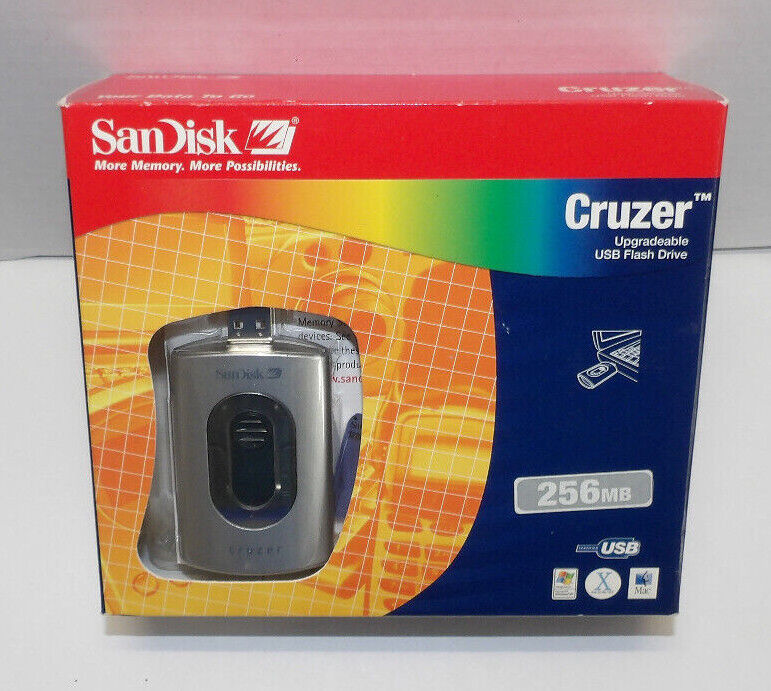Vintage SanDisk Cruzer 256mb USB Flash Drive Unopened Box NOS