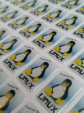 Linux Tux Desktop Computer Laptop Server Glossy Domed Badge Decal Vinyl Sticker picture