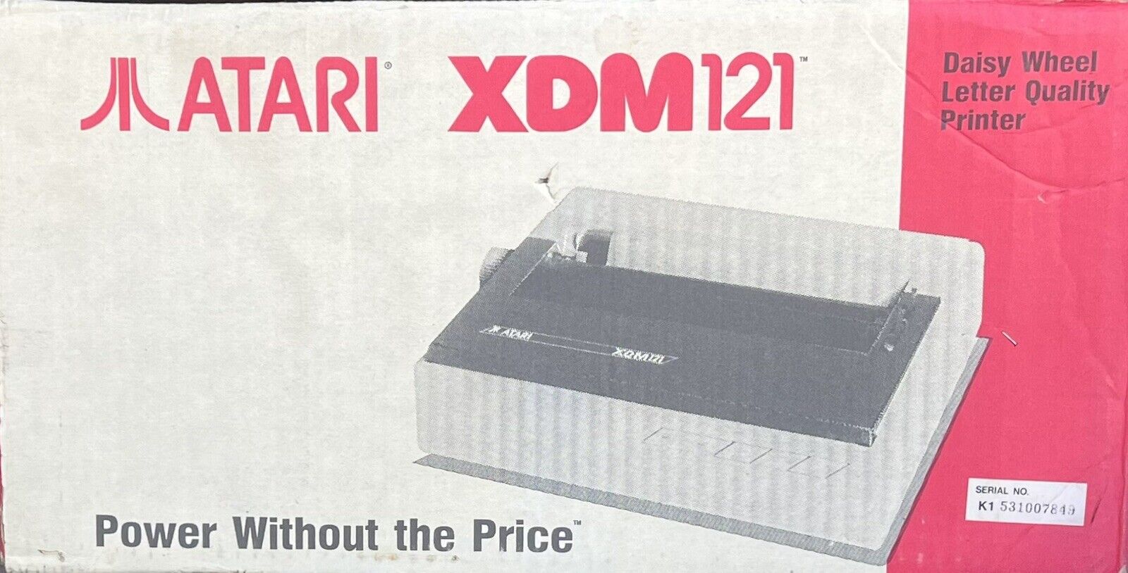 Vtg Atari XDM-121 Printer with Owners Manual and Box, NOS