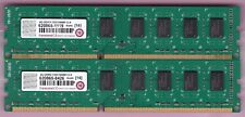 8GB 2x4GB PC3-10600 DDR3-1333 TRANSCEND 240-Pin DIMM CL9 Desktop Ram Memory Kit picture
