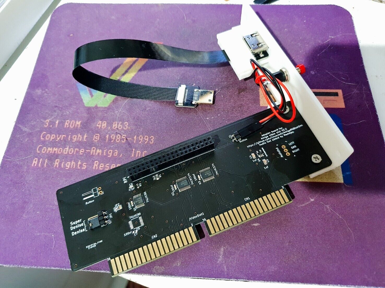 RGB2HDMI to suit Commodore Amiga 2000 OCS ECS Chipset **RGB to HDMI** Video Slot