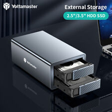 Yottamaster 2 Bay RAID Hard Drive Enclosure USB B 3.0 Fit 2.5