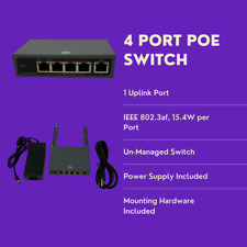 4 Port POE Switch, with Power Supply and Mounting Hardware picture