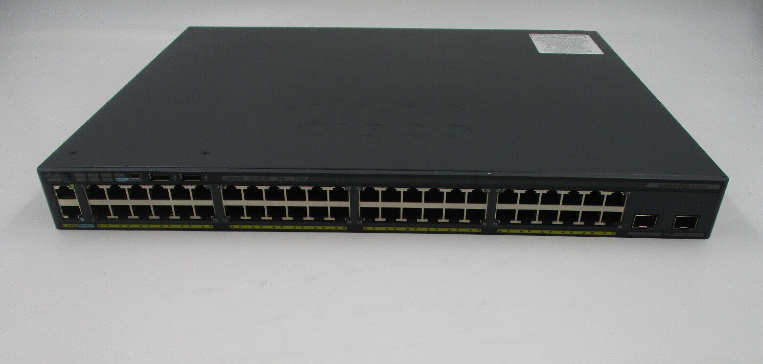 Cisco Catalyst WS-2960X-48LPD-L 48-Port Switch w/2xSFP+ C2960X-STACK Tested
