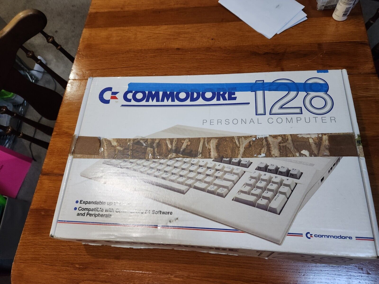 Vintage Commodore 128, Original Box, Powers on - MONITOR NOT INCLUDED