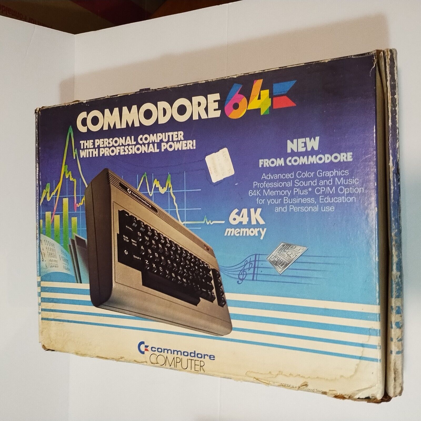 Commodore 64 Computer System in original box with cords  Tested- Powers on