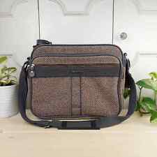 Gray Samsonite Silhouette Tweed Carry Travel Bag with Handle, Vintage Made 1987 picture