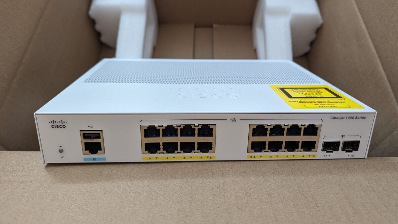 Cisco Catalyst 1000-16P-E-2G-L Switch IOS 15.2(7)E6 - Open Box