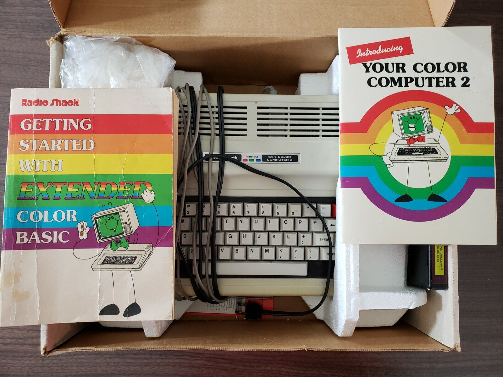 Vintage Radio Shack Tandy TRS-80 Color Computer 2 w/Game in Box- Untested 