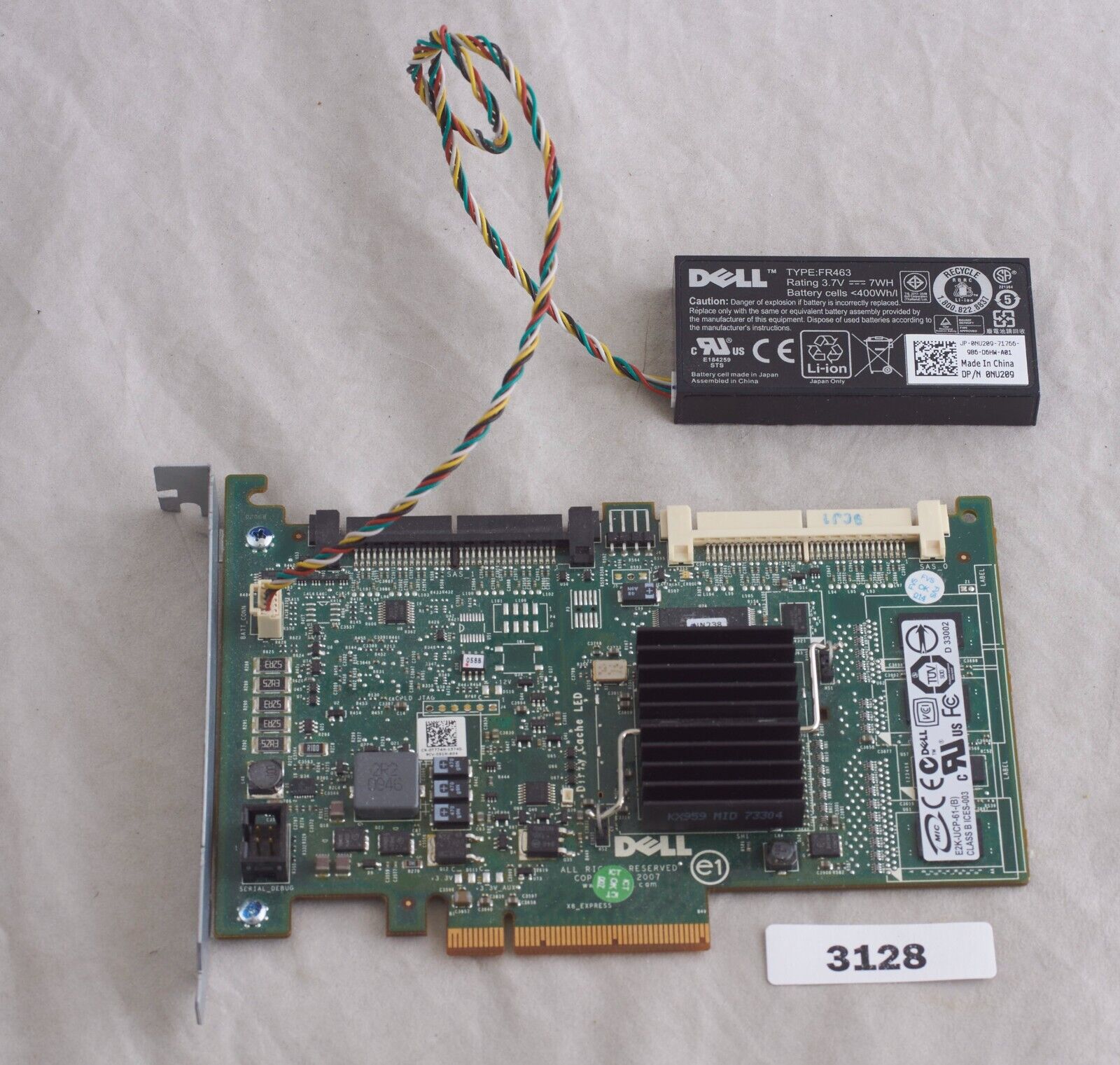 Dell PERC 6/i Integrated SAS RAID Controller Card - SAS - PCIe x8 Series 0T954J
