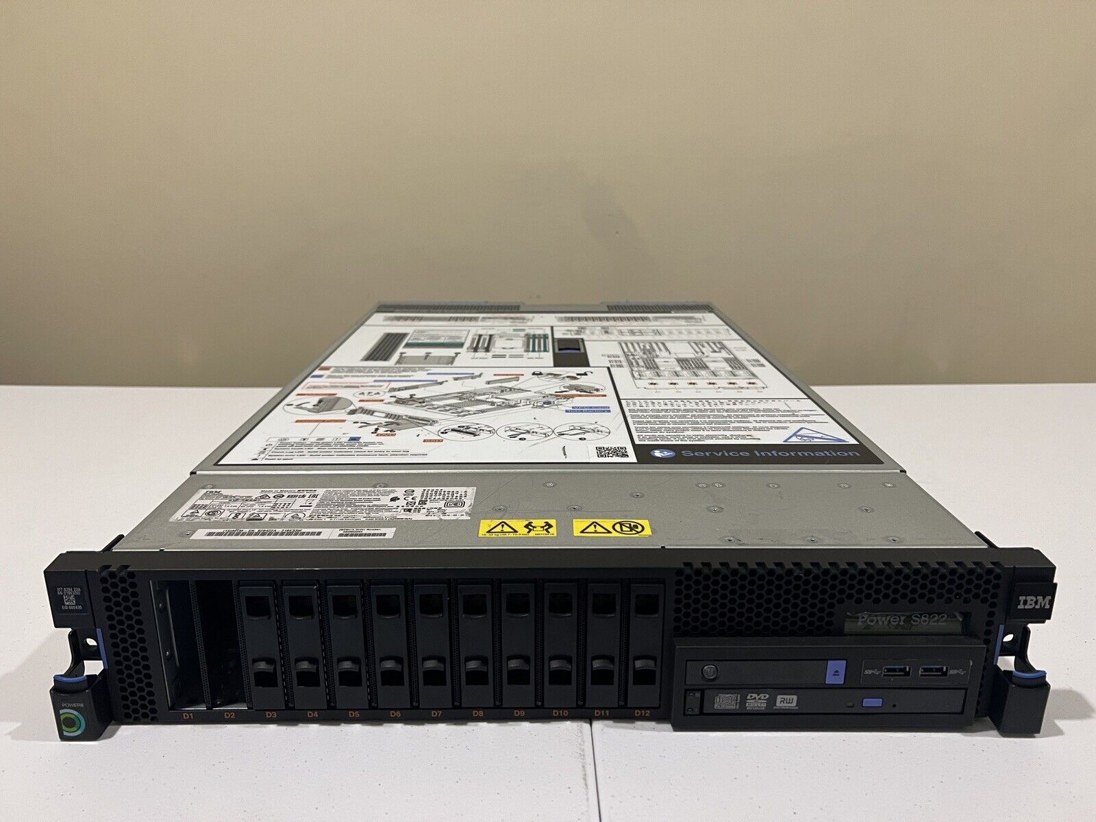 IBM 8284-22A POWER8 S822 Server Dual 3.89GHz 6 Core CPU 512GB RAM