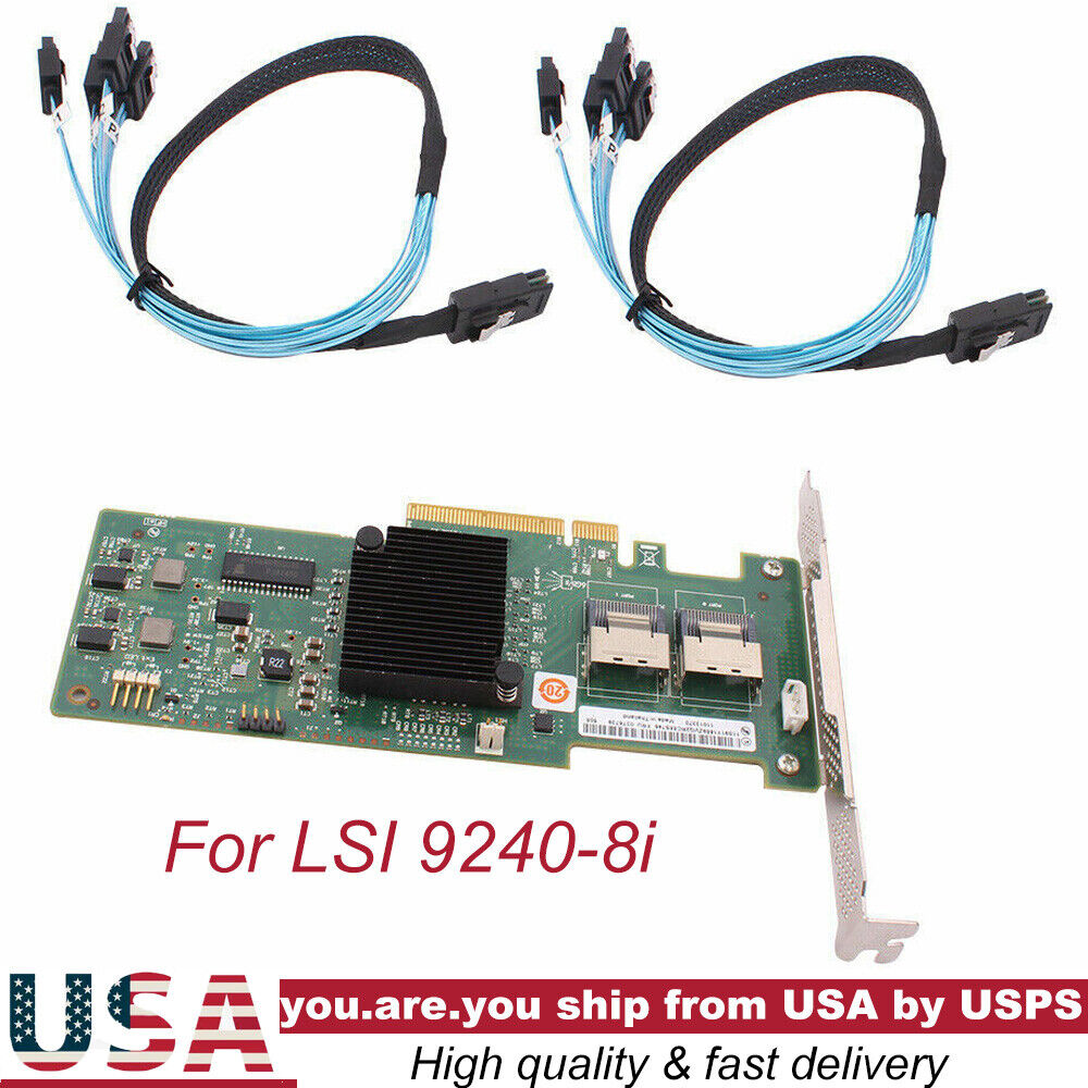 For LSI 9240-8i 6Gbps SAS Raid Card ZFS FreeNAS unRAID 2SFF SATA RAID Controller