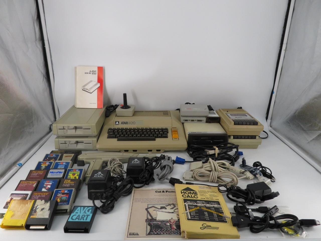 Vintage Atari 800 Home Computer System Bundle + 18 Games + MORE *READ* - TESTED