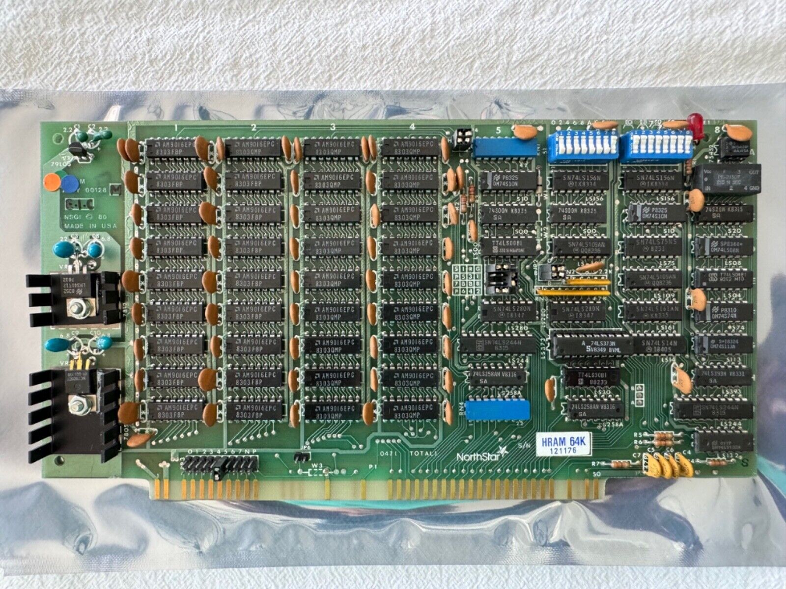 Vintage NorthStar Horizon HRAM 64k Dynamic RAM Board, S-100 IMSAI Altair
