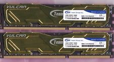 8GB 2x4GB PC3-12800 TEAM GROUP TLYD34G1600HC9BK VULCAN DDR3-1600 Ram Memory Kit picture