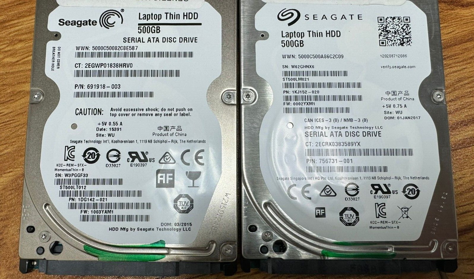 2 PACK  Seagate ST500LM021 Mobile HDD 500 GB  2.5\