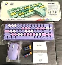 Mofii Vintage PURPLE MIX Wireless Keyboard and Mouse Set Computer/Laptop picture