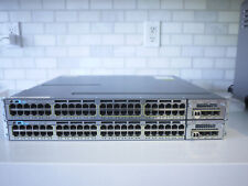 2 pieces Cisco WS-C3750X-48P-L - 48 Port PoE+ 3750X Gigabit Switch - C3KX-NM-1G picture