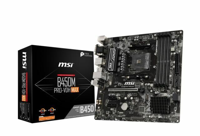 MSI B450M PRO-VDH MAX Desktop Motherboard - AMD Chipset - Socket AM4 - Micro ATX