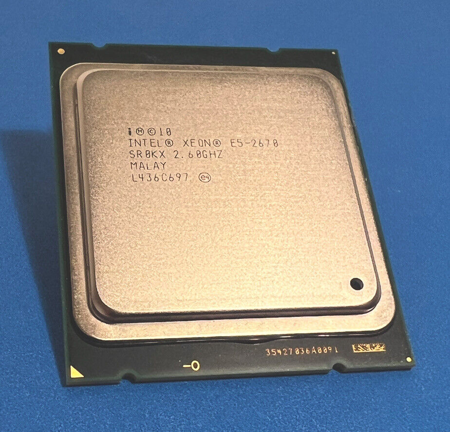 Intel Xeon (SR0KX) E5-2670 CPU 2.6GHz Eight Core LGA 2011 - Grade A Tested