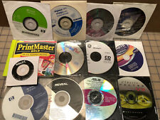Vintage Lot of 13 Software CD-ROMs Computer HP Printing Photo AST Microtek ASUS picture