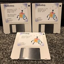 Vintage- Audioshop  Version 1.03 - 3 Apple Macintosh Mac Disks- 1992 picture