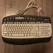 Vintage Microsoft Multimedia Keyboard 1.0A KB-0168 PC Computer Standard PS/2 USB picture