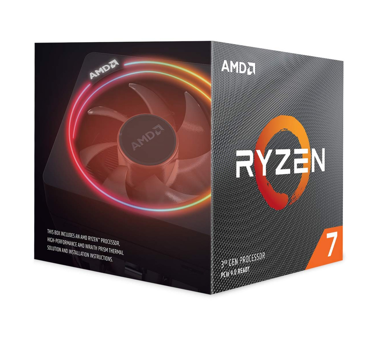 NEW AMD Ryzen 7 3700X 3.6Ghz 8-Core AM4 Boxed CPU w/ Wraith Prism Cooler