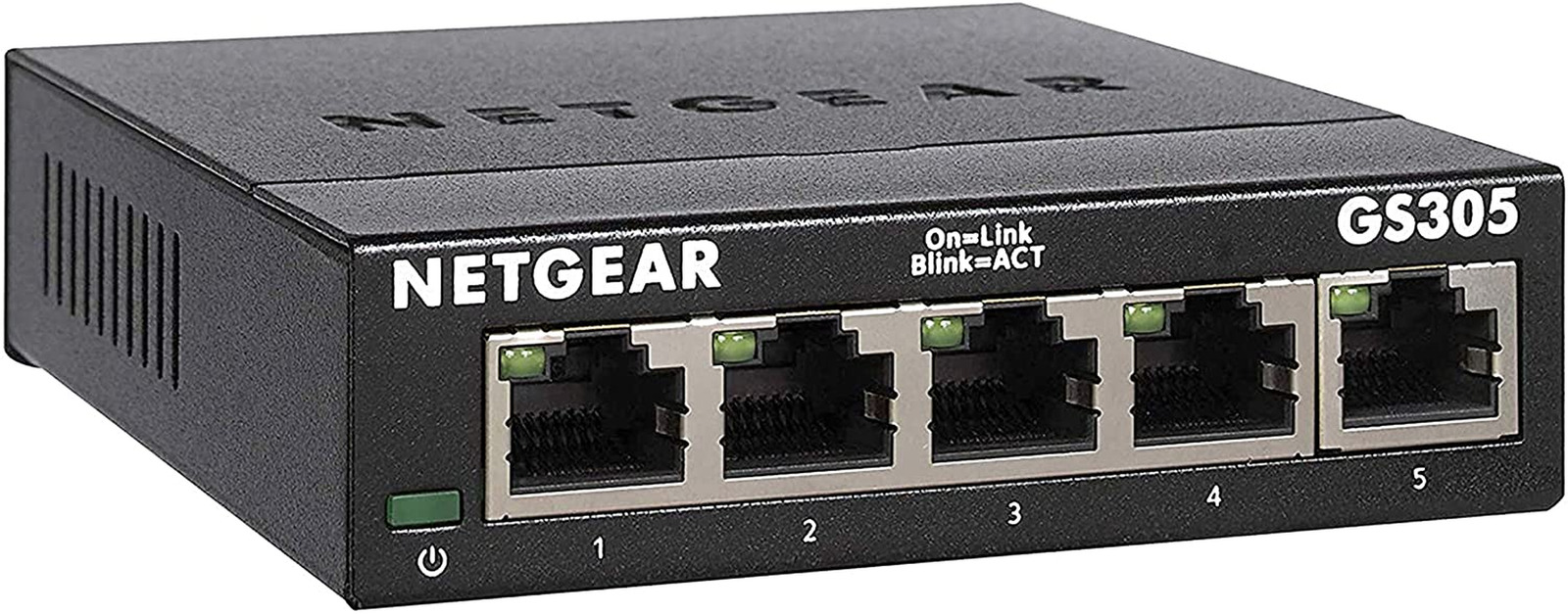 NETGEAR 5-Port Gigabit Ethernet Unmanaged Switch (GS305) - Home Network Hub, Off
