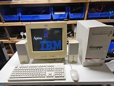 Vintage IBM Aptiva E3N & G51 CRT Monitor Setup Complete with Boxes AMD-K6 300 picture