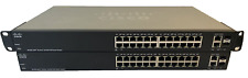 Lot of 2 Cisco SF200- 24FP 24 Port 10/100 Poe Smart Switch 24 Ports WORKS GREAT picture