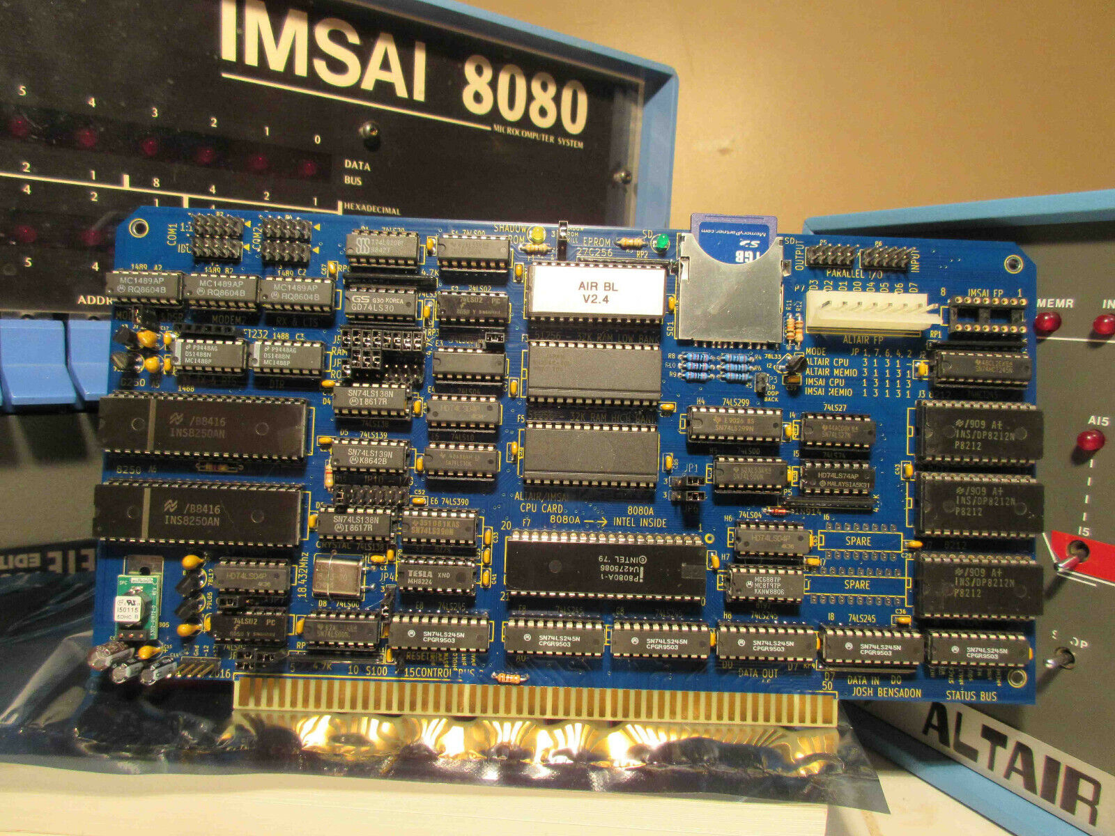 Bare S100 CPU Replacement for ALTAIR 8800 IMSAI 8080 JAIR Single Board Computer