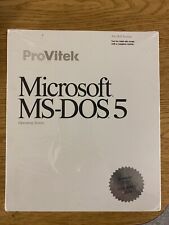 New ProVitek Microsoft MS-DOS 5 Operating System 5.25” 1991 Sealed Vintage picture