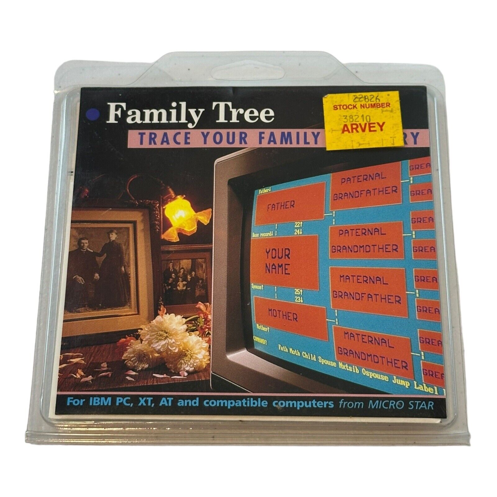 Vintage Family Tree Floppy Disc 