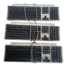 Lot of 3 - Vintage Apple Pro M7803 Standard Mac Keyboard -TESTED (Need Cleaning) picture