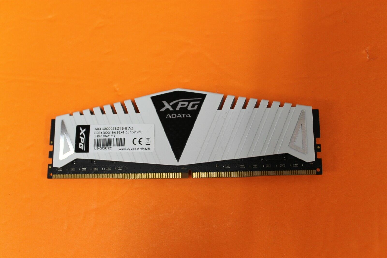 ADATA XPG PC4-24000 8GB (1x 8GB) DDR4 3000 MHz Desktop Ram AX4U300038G16-BWZ