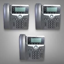 Lot Of 3 Cisco CP-7821 Gray Ergonomic VOIP IP Phone picture